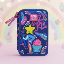 Astuccio 3 Zip Crazy Girl
