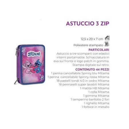 Astuccio 3 zip Stitch Seven