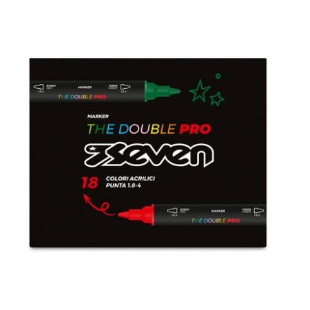 Cofanetto 9 Marker acrilici Seven The Double Pro 18 colori