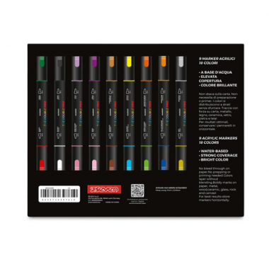 Cofanetto 9 Marker acrilici Seven The...