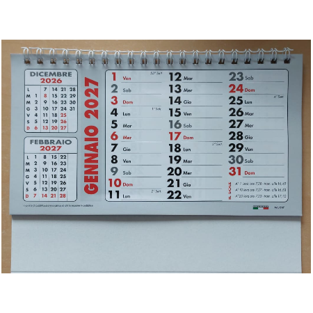 Calendario da tavolo 2027 Intempo