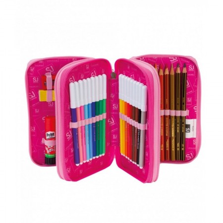Astuccio A 3 Zip Seven Facce da Sj Girl New