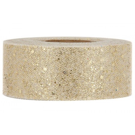 Nastro in tulle con brillantini 3 x 50