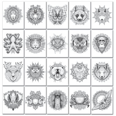 Gone Wild Mandalas Chameleon