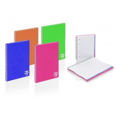 Blocchi Notes Happy Color Fluo - A4 quadretti 5 mm