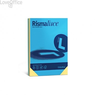 Carta Rismaluce - colori forti - 140 g - 5 colori - Favini