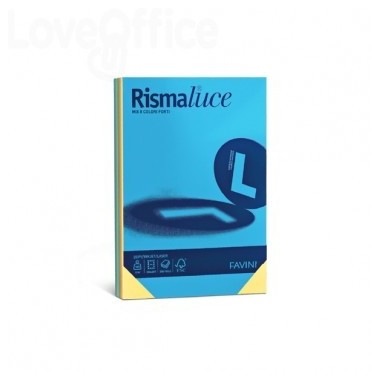 Carta Rismaluce - colori forti - 200 g - 8 colori - Favini