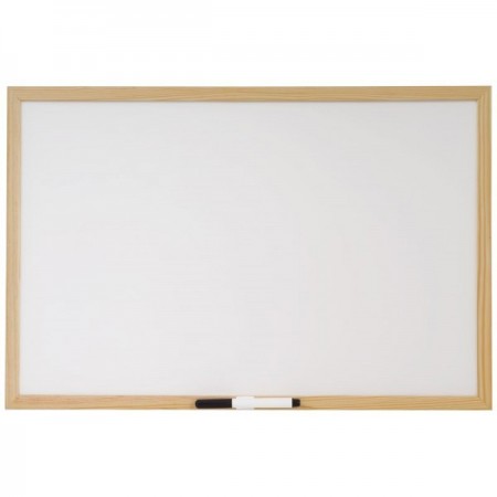Lavagna bianca con cornice in legno - 40 x 60 cm