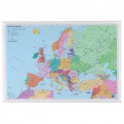 Cartina Europa a colori - 97 x 67 cm