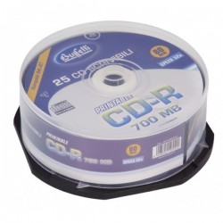 CD-R scrivibile - 700 MB - spindle da 25 - Stampabile inkjet