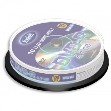 DVD-R scrivibile - 4,7 GB - spindle da 10 - silver