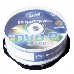 DVD-R scrivibile - 4,7 GB - spindle da 25 - silver