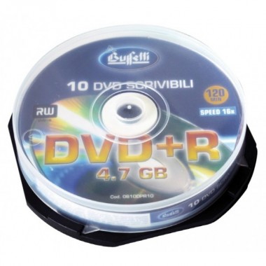 DVD+R scrivibile - 4,7 GB - spindle da 10 - silver