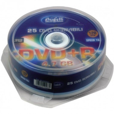 DVD+R scrivibile - 4,7 GB - spindle da 25 - silver
