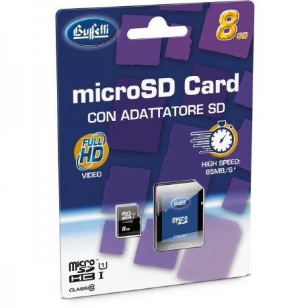 MicroSD con adattatore - 8 GB