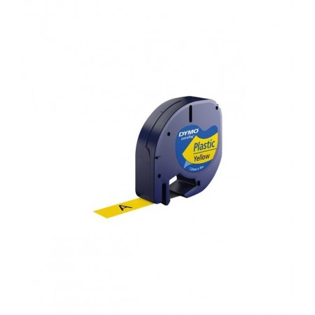 Nastri Letratag - 12 mm x 4 m - Nero/giallo - plastica