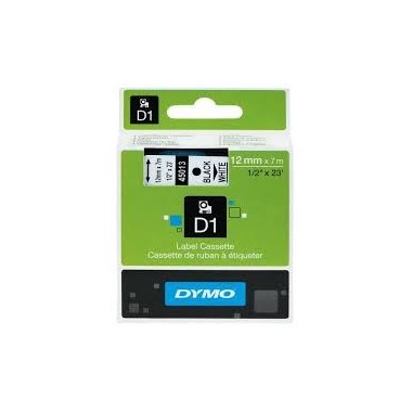Nastri Dymo D1 - LabelManager - 12 mm x 7 m - nero/bianco