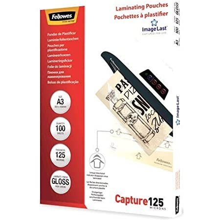 Pouches per plastificatrici - A3 - 125 micron - 100 pouches - Fellowes