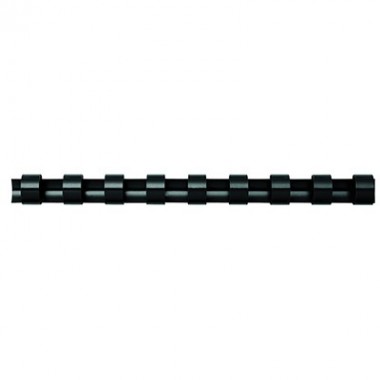 Dorsi plastici a 21 anelli - dorso 6 mm - nero - Buffetti Dorsi plastici a 21 anelli - dorso 6 mm - nero - Buffetti