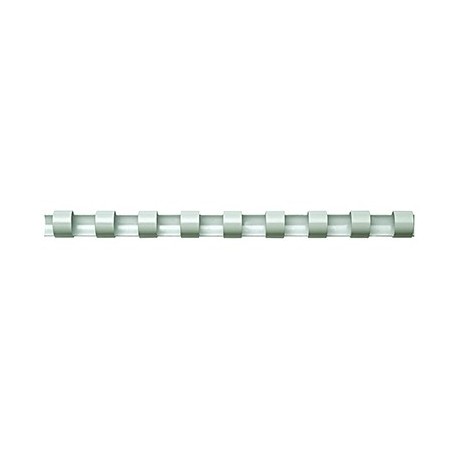 Dorsi plastici a 21 anelli - dorso 6 mm - bianco - Buffetti Dorsi plastici a 21 anelli - dorso 6 mm - bianco - Buffetti