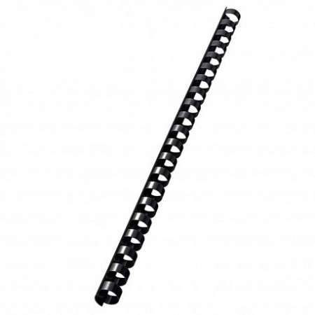 Dorsi plastici a 21 anelli - dorso 12 mm - nero - Buffetti Dorsi plastici a 21 anelli - dorso 12 mm - nero - Buffetti