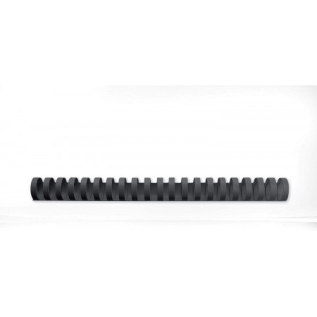 Dorsi plastici a 21 anelli - dorso 28 mm - nero - Buffetti
