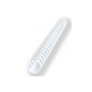 Dorsi plastici a 21 anelli - dorso 28 mm - bianco - Buffetti