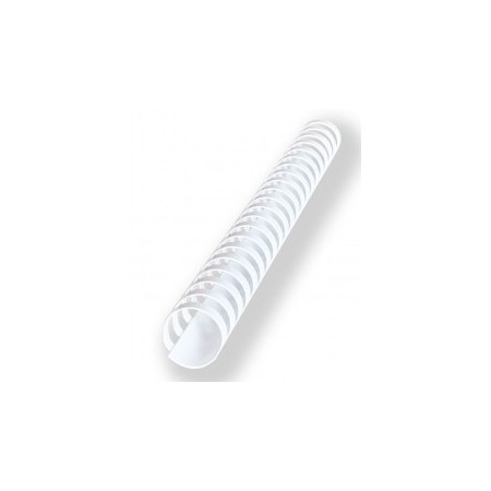 Dorsi plastici a 21 anelli - dorso 28 mm - bianco - Buffetti