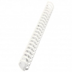 Dorsi plastici a 21 anelli - dorso 38 mm - bianco - Buffetti 2