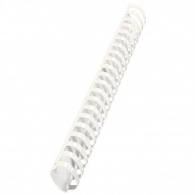 Dorsi plastici a 21 anelli - dorso 38 mm - bianco - Buffetti