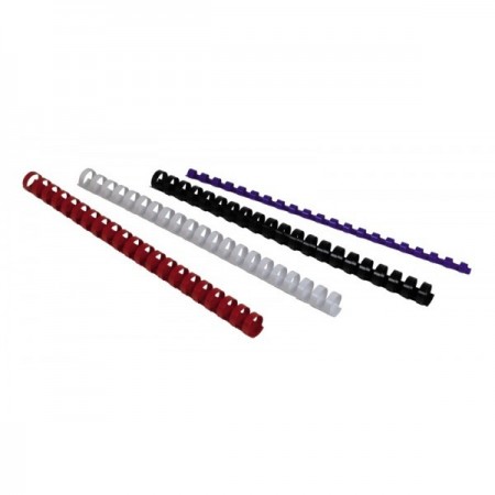 Dorsi plastici a 21 anelli - dorso 45 mm - nero - Buffetti Dorsi plastici a 21 anelli - dorso 45 mm - nero - Buffetti