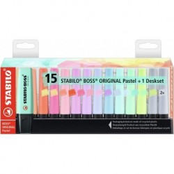 Evidenziatori Stabilo Boss Original Pastel+Deskjet - 15 pezzi 2