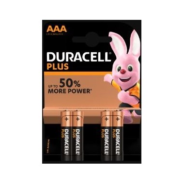 Batterie alcaline Plus  - ministilo - AAA - 4 pile - Duracell