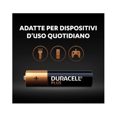 Batterie alcaline Plus  - ministilo - AAA - 4 pile - Duracell