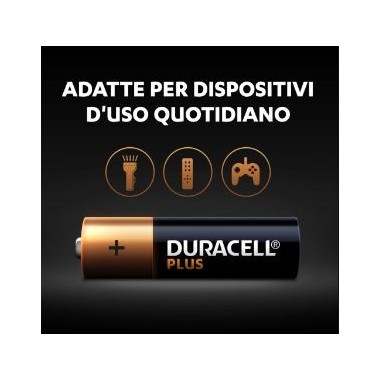Batterie alcaline Plus - stilo - AA - 4 pile - Duracell