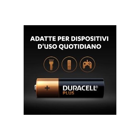 Batterie alcaline Plus - stilo - AA - 4 pile - Duracell