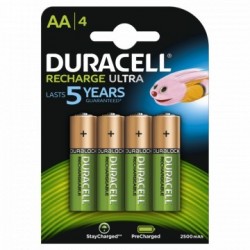 Batterie ricaricabili - stilo - AA - 2500 mAh - 4 pile - Duracell