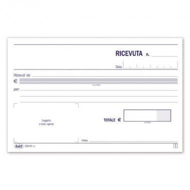 Ricevute di denaro - 50 fogli - duplice copia - 10 x 16,8 Ricevute di denaro - 50 fogli - duplice copia - 10 x 16,8