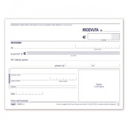 Ricevute attività sportive dilettantistiche - 50 fogli - 11,5 x 16,5