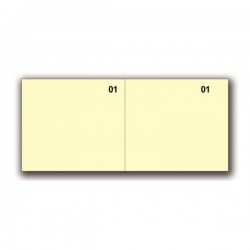 Scontrini numerici generici - 2 tagliandi - giallo - 5,8 x 13 cm