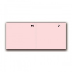 Scontrini numerici generici - 2 tagliandi - rosso - 5,8 x 13 cm