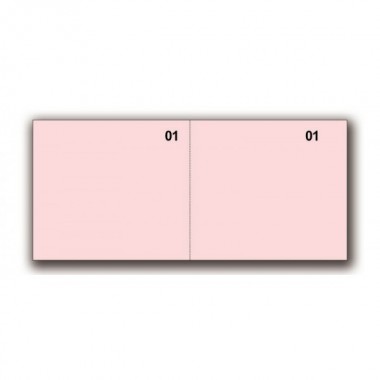 Scontrini numerici generici - 2 tagliandi - rosso - 5,8 x 13 cm