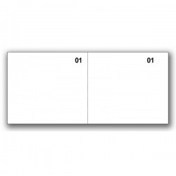 Scontrini numerici generici - 2 tagliandi - bianco - 5,8 x 13 cm