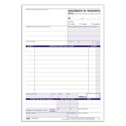 Documento di trasporto - 33 fogli - triplice copia - 21,5 x 14,8 cm