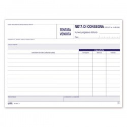 Nota di consegna-tentata vendita - 50 fogli - duplice copia - 14,8 x 21,5 cm
