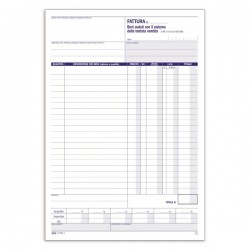 Fattura Tentata vendita - 50 fogli - duplice copia - 29,7 x  21,5 cm