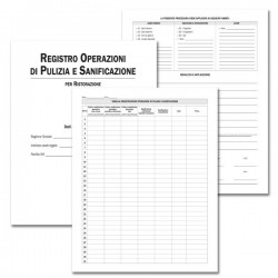 Registro pulizia e sanificazione per ristorazione - 31 x 24,5 cm
