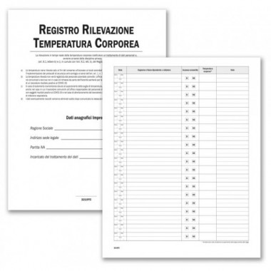 Registro rilevazione temperatura corporea - 31 x 24,5 cm