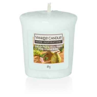 Yankee Candle English Pear & White Grape Votive con Vasetto